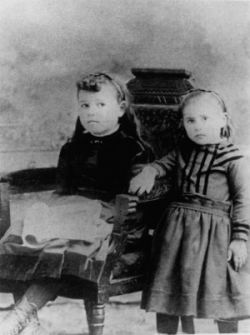 Lilly w/ sister, Adda, ca. 1890
